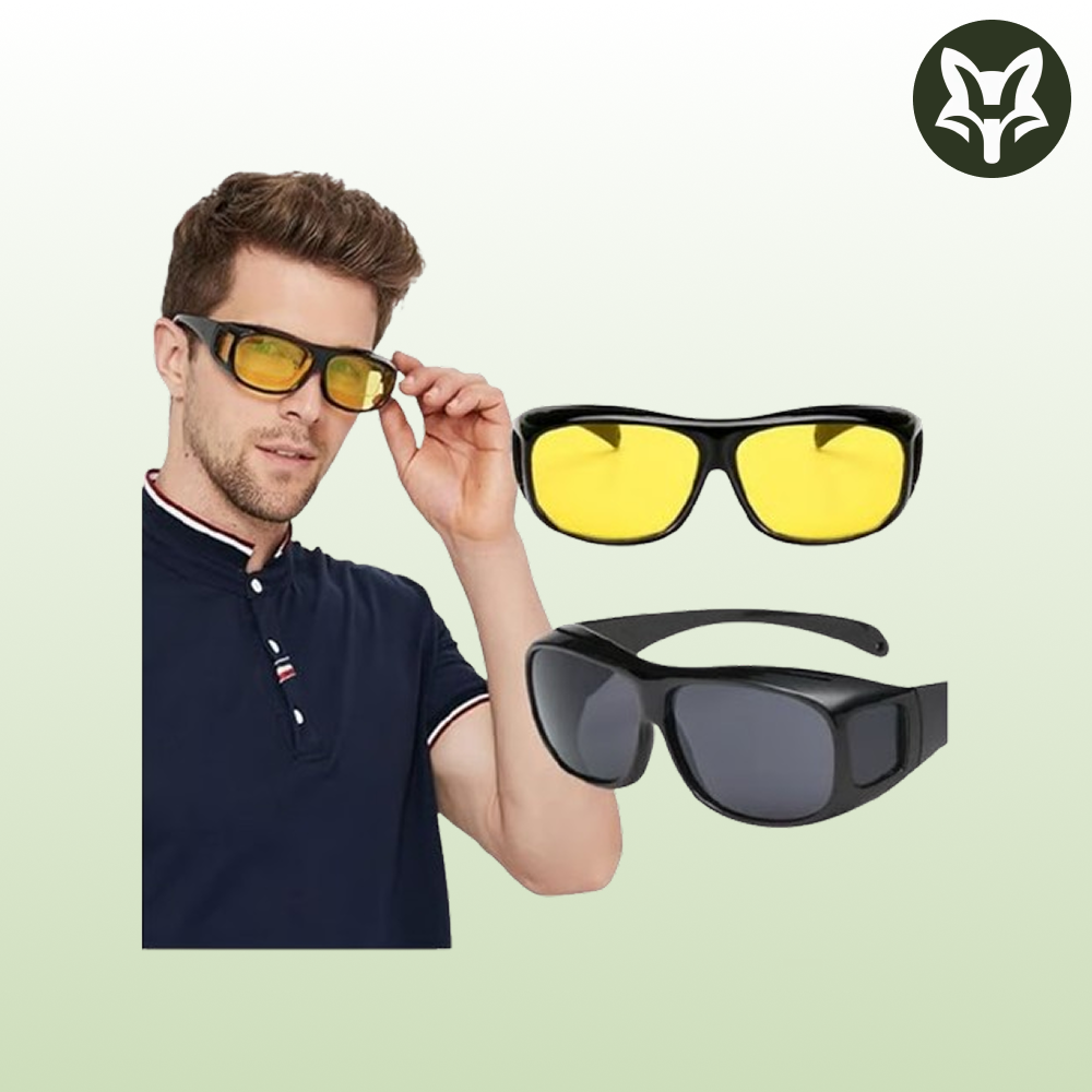 2 Gafas HD Visión para Día y Noche