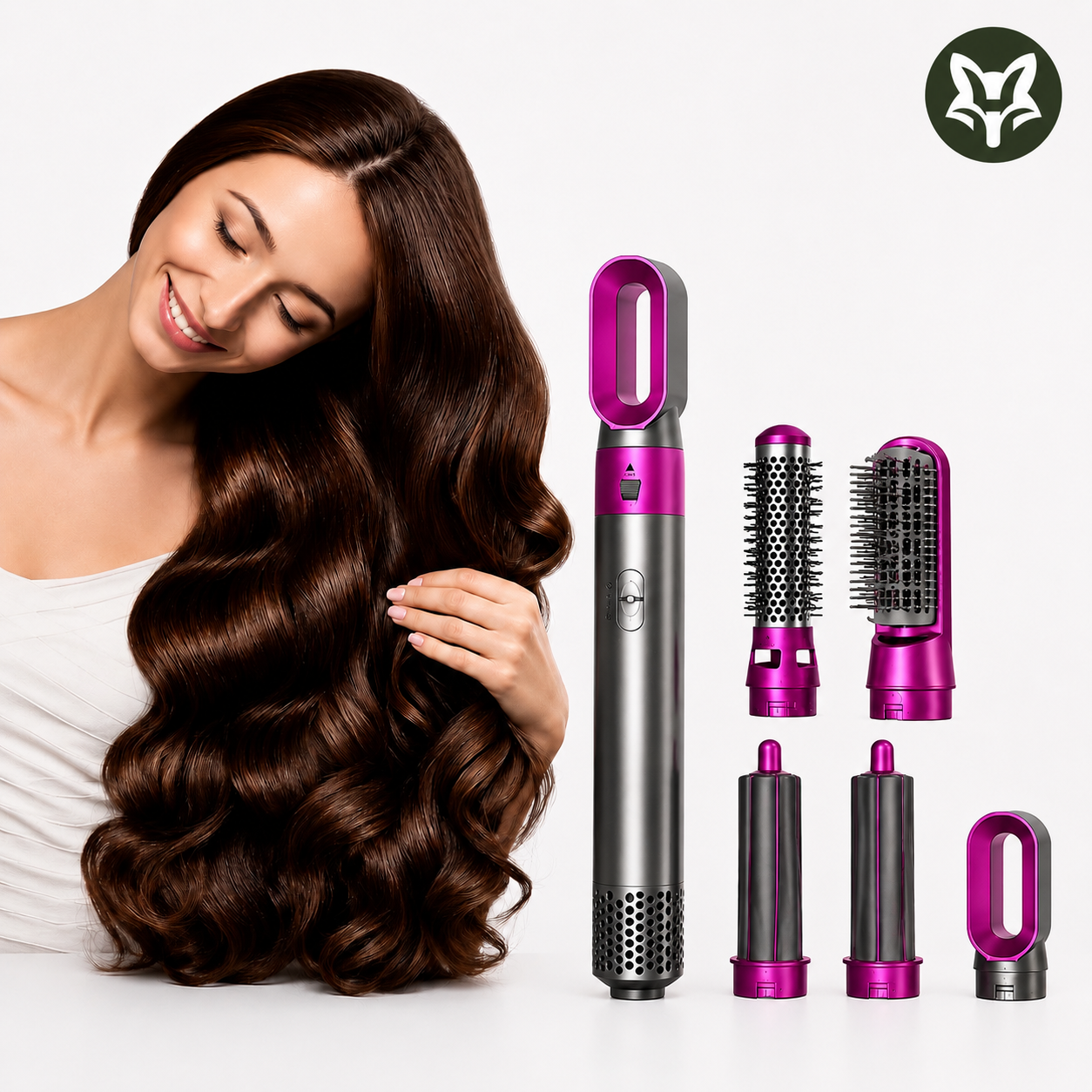 Rizadora 5 En 1 Cepillo Secador De Pelo